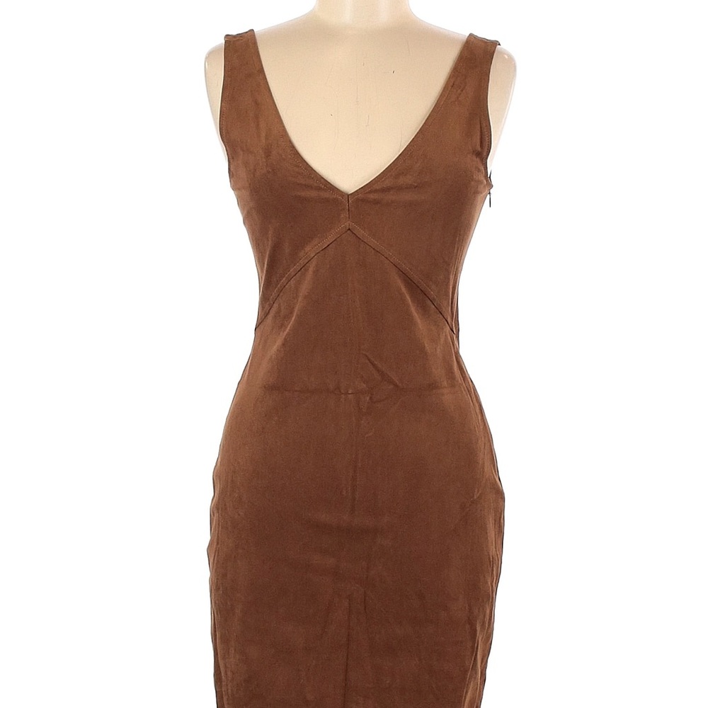 Aritzia Wilfred Free Suede Dress - Tan